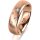 Ring 14 Karat Rotgold 5.5 mm l&auml;ngsmatt 5 Brillanten G vs Gesamt 0,065ct
