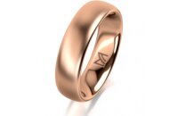 Ring 18 Karat Rotgold 5.5 mm l&auml;ngsmatt