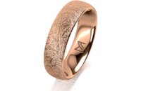Ring 18 Karat Rotgold 5.5 mm kristallmatt