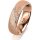 Ring 18 Karat Rotgold 5.5 mm kreismatt 5 Brillanten G vs Gesamt 0,045ct