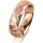Ring 18 Karat Rotgold 5.5 mm diamantmatt 5 Brillanten G vs Gesamt 0,045ct