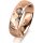 Ring 18 Karat Rotgold 5.5 mm diamantmatt 5 Brillanten G vs Gesamt 0,065ct