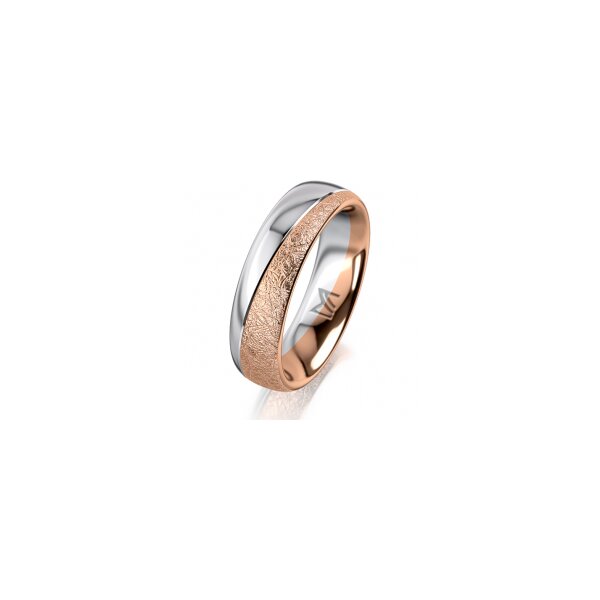 Ring 14 Karat Rot-/Weissgold 5.5 mm kreismatt