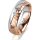 Ring 14 Karat Rot-/Weissgold 5.5 mm diamantmatt 1 Brillant G vs 0,025ct