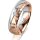 Ring 14 Karat Rot-/Weissgold 5.5 mm diamantmatt 1 Brillant G vs 0,035ct