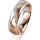 Ring 14 Karat Rot-/Weissgold 5.5 mm l&auml;ngsmatt 5 Brillanten G vs Gesamt 0,045ct
