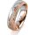 Ring 14 Karat Rot-/Weissgold 5.5 mm kristallmatt 5 Brillanten G vs Gesamt 0,045ct