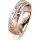 Ring 14 Karat Rot-/Weissgold 5.5 mm diamantmatt 5 Brillanten G vs Gesamt 0,065ct