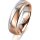 Ring 18 Karat Rot-/Weissgold 5.5 mm l&auml;ngsmatt