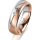 Ring 18 Karat Rot-/Weissgold 5.5 mm sandmatt 1 Brillant G vs 0,025ct