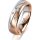 Ring 18 Karat Rot-/Weissgold 5.5 mm l&auml;ngsmatt 3 Brillanten G vs Gesamt 0,050ct