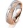 Ring 18 Karat Rot-/Weissgold 5.5 mm kreismatt 5 Brillanten G vs Gesamt 0,065ct