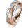 Ring 18 Karat Rot-/Weissgold 5.5 mm sandmatt 5 Brillanten G vs Gesamt 0,065ct