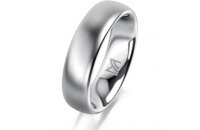 Ring 14 Karat Weissgold 5.5 mm l&auml;ngsmatt