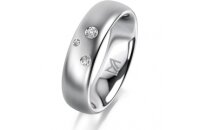 Ring 14 Karat Weissgold 5.5 mm l&auml;ngsmatt 3...