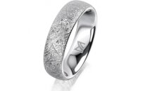Ring 14 Karat Weissgold 5.5 mm kristallmatt 3 Brillanten...