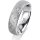 Ring 14 Karat Weissgold 5.5 mm kristallmatt 3 Brillanten G vs Gesamt 0,050ct