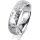 Ring 14 Karat Weissgold 5.5 mm diamantmatt 3 Brillanten G vs Gesamt 0,050ct