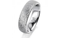 Ring 18 Karat Weissgold 5.5 mm kristallmatt