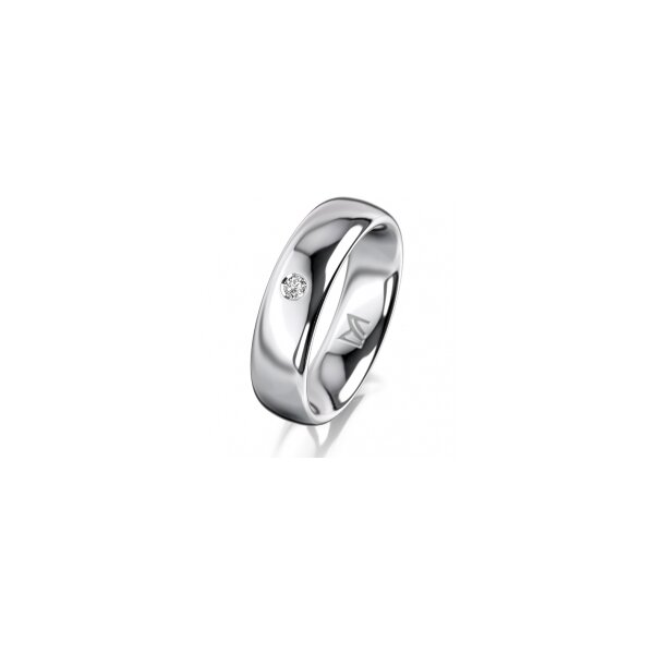 Ring 18 Karat Weissgold 5.5 mm poliert 1 Brillant G vs 0,035ct