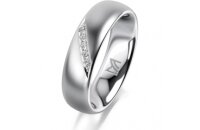 Ring 18 Karat Weissgold 5.5 mm l&auml;ngsmatt 5...
