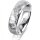 Ring 18 Karat Weissgold 5.5 mm diamantmatt 5 Brillanten G vs Gesamt 0,045ct