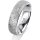 Ring 18 Karat Weissgold 5.5 mm kristallmatt 5 Brillanten G vs Gesamt 0,065ct