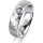 Ring 18 Karat Weissgold 5.5 mm diamantmatt 5 Brillanten G vs Gesamt 0,065ct
