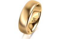 Ring 14 Karat Gelbgold 6.0 mm l&auml;ngsmatt