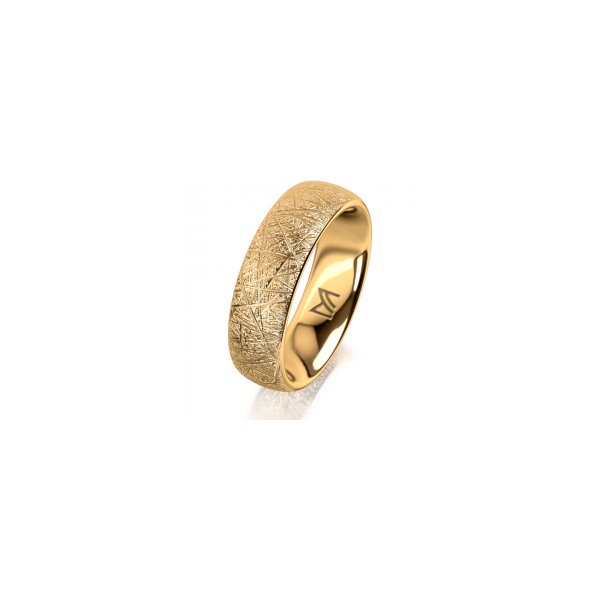 Ring 14 Karat Gelbgold 6.0 mm kristallmatt