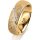 Ring 14 Karat Gelbgold 6.0 mm kristallmatt 5 Brillanten G vs Gesamt 0,065ct