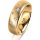 Ring 14 Karat Gelbgold 6.0 mm sandmatt 5 Brillanten G vs Gesamt 0,080ct