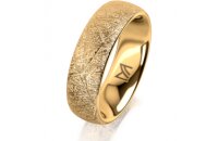 Ring 18 Karat Gelbgold 6.0 mm kristallmatt