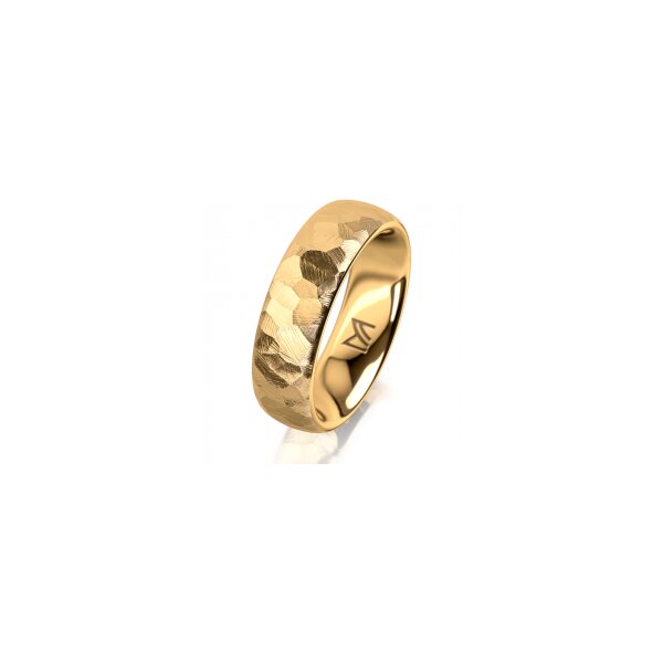 Ring 18 Karat Gelbgold 6.0 mm diamantmatt
