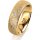 Ring 18 Karat Gelbgold 6.0 mm kristallmatt 1 Brillant G vs 0,025ct
