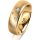 Ring 18 Karat Gelbgold 6.0 mm sandmatt 3 Brillanten G vs Gesamt 0,060ct