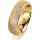 Ring 18 Karat Gelbgold 6.0 mm kristallmatt 3 Brillanten G vs Gesamt 0,060ct