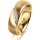 Ring 18 Karat Gelbgold 6.0 mm längsmatt 5 Brillanten G vs Gesamt 0,065ct