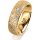 Ring 18 Karat Gelbgold 6.0 mm kristallmatt 5 Brillanten G vs Gesamt 0,080ct