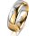 Ring 14 Karat Gelb-/Weissgold 6.0 mm poliert 1 Brillant G vs 0,025ct