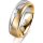 Ring 14 Karat Gelb-/Weissgold 6.0 mm sandmatt 1 Brillant G vs 0,025ct