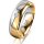 Ring 14 Karat Gelb-/Weissgold 6.0 mm poliert 1 Brillant G vs 0,035ct
