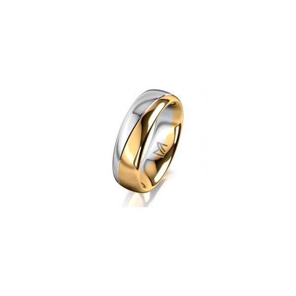 Ring 18 Karat Gelb-/Weissgold 6.0 mm poliert