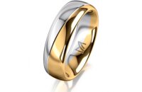 Ring 18 Karat Gelb-/Weissgold 6.0 mm poliert