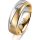 Ring 18 Karat Gelb-/Weissgold 6.0 mm sandmatt