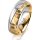Ring 18 Karat Gelb-/Weissgold 6.0 mm diamantmatt