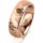 Ring 14 Karat Rotgold 6.0 mm diamantmatt
