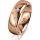 Ring 14 Karat Rotgold 6.0 mm poliert 3 Brillanten G vs Gesamt 0,060ct