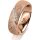 Ring 18 Karat Rotgold 6.0 mm kristallmatt 5 Brillanten G vs Gesamt 0,065ct