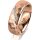 Ring 18 Karat Rotgold 6.0 mm diamantmatt 5 Brillanten G vs Gesamt 0,065ct
